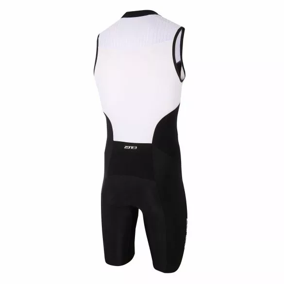Zone3 Lava Long Distance Mouwloos Trisuit Zwart/wit Heren 4 Zone3 Lava Long Distance Mouwloos Trisuit Zwart/wit Heren - Afbeelding 2
