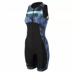 Zone3 Activate Plus Tropical Palm Trisuit Mouwloos Dames