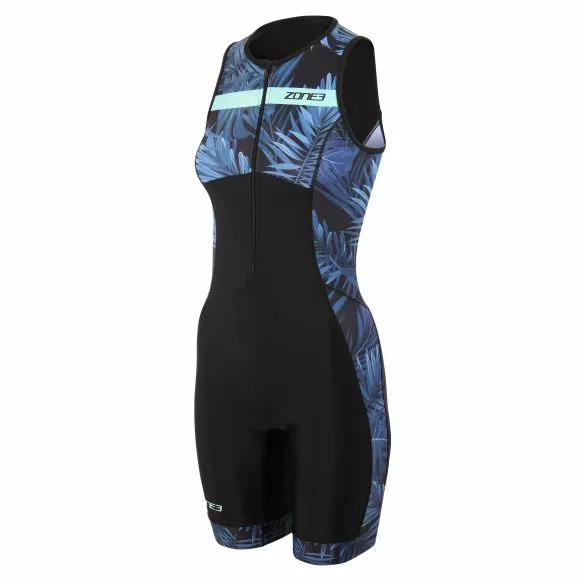 Zone3 Activate Plus Tropical Palm Trisuit Mouwloos Dames 3 Zone3 Activate Plus Tropical Palm Trisuit Mouwloos Dames