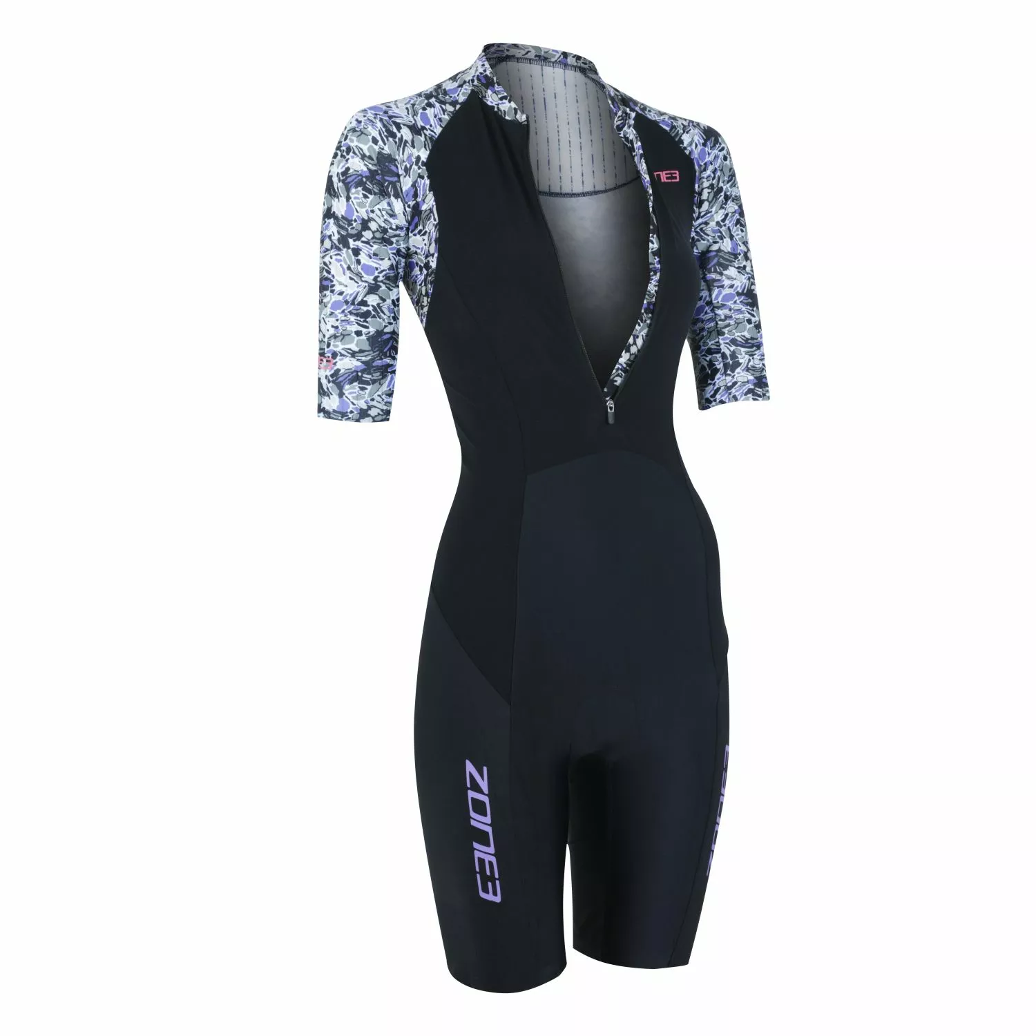 Zone3 Lava Korte Mouw Trisuit Grijs Dames 5 Zone3 Lava Korte Mouw Trisuit Grijs Dames - Afbeelding 3