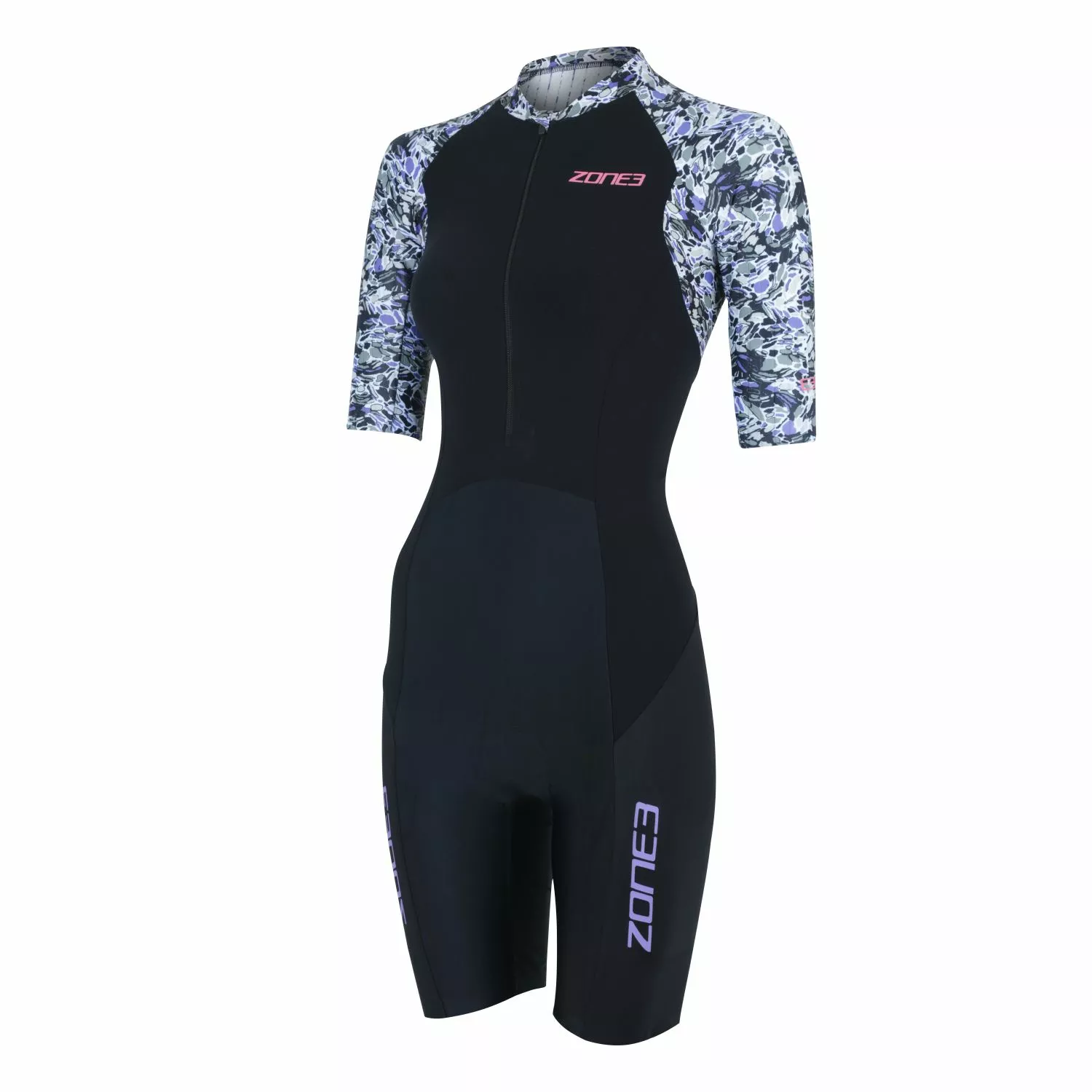 Zone3 Lava Korte Mouw Trisuit Grijs Dames 3 Zone3 Lava Korte Mouw Trisuit Grijs Dames